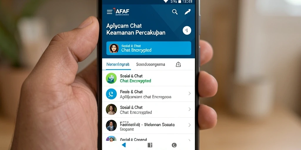 Antarmuka AFAF yang sederhana dan nyaman untuk komunikasi aman.