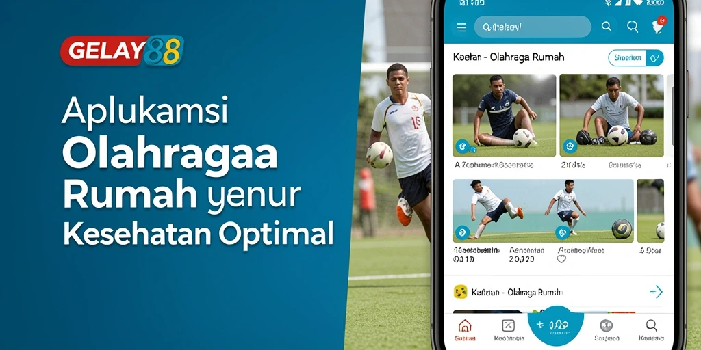 Tampilan antarmuka aplikasi GELAY88 untuk olahraga rumah yang user-friendly.