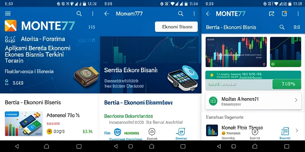 Antarmuka aplikasi MONTE77 yang informatif dan menarik.