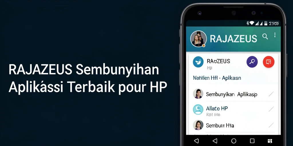 Tampilan antarmuka aplikasi RAJAZEUS untuk menyembunyikan aplikasi dengan mudah.