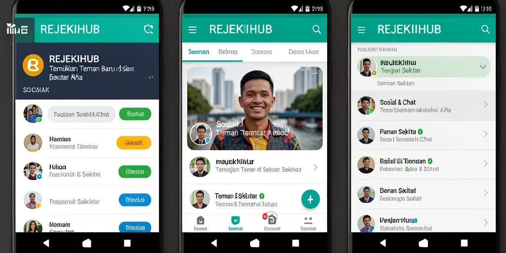 Tampilan antarmuka REJEKIHUB yang menarik dan mudah dinavigasi.