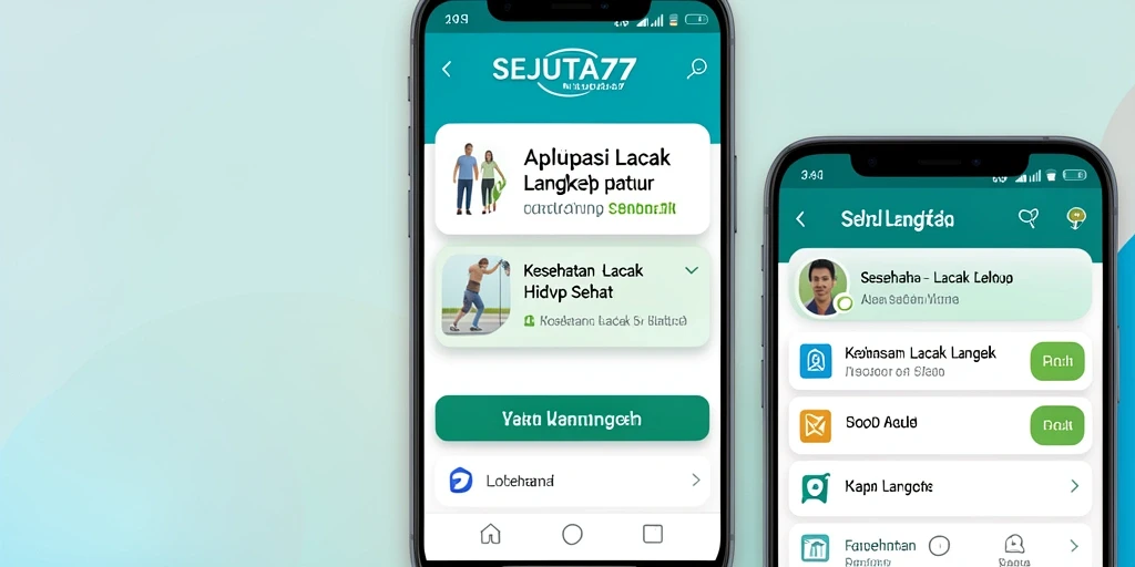 Tampilan aplikasi SEJUTA77 dengan fitur Lacak Langkah yang menarik.