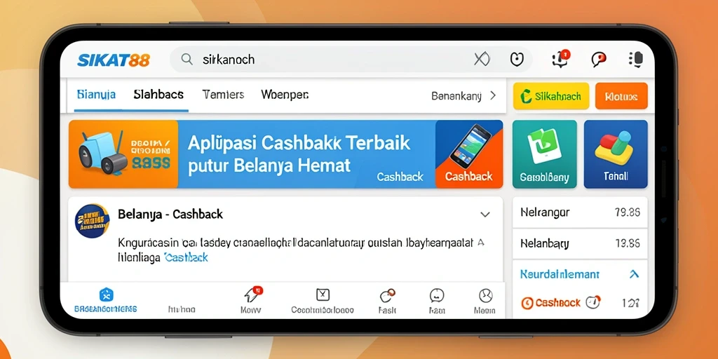 Tampilan antarmuka SIKAT88 dengan fitur cashback yang menarik.