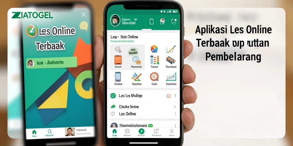 Antarmuka ZIATOGEL yang user-friendly dan menarik untuk Les Online.